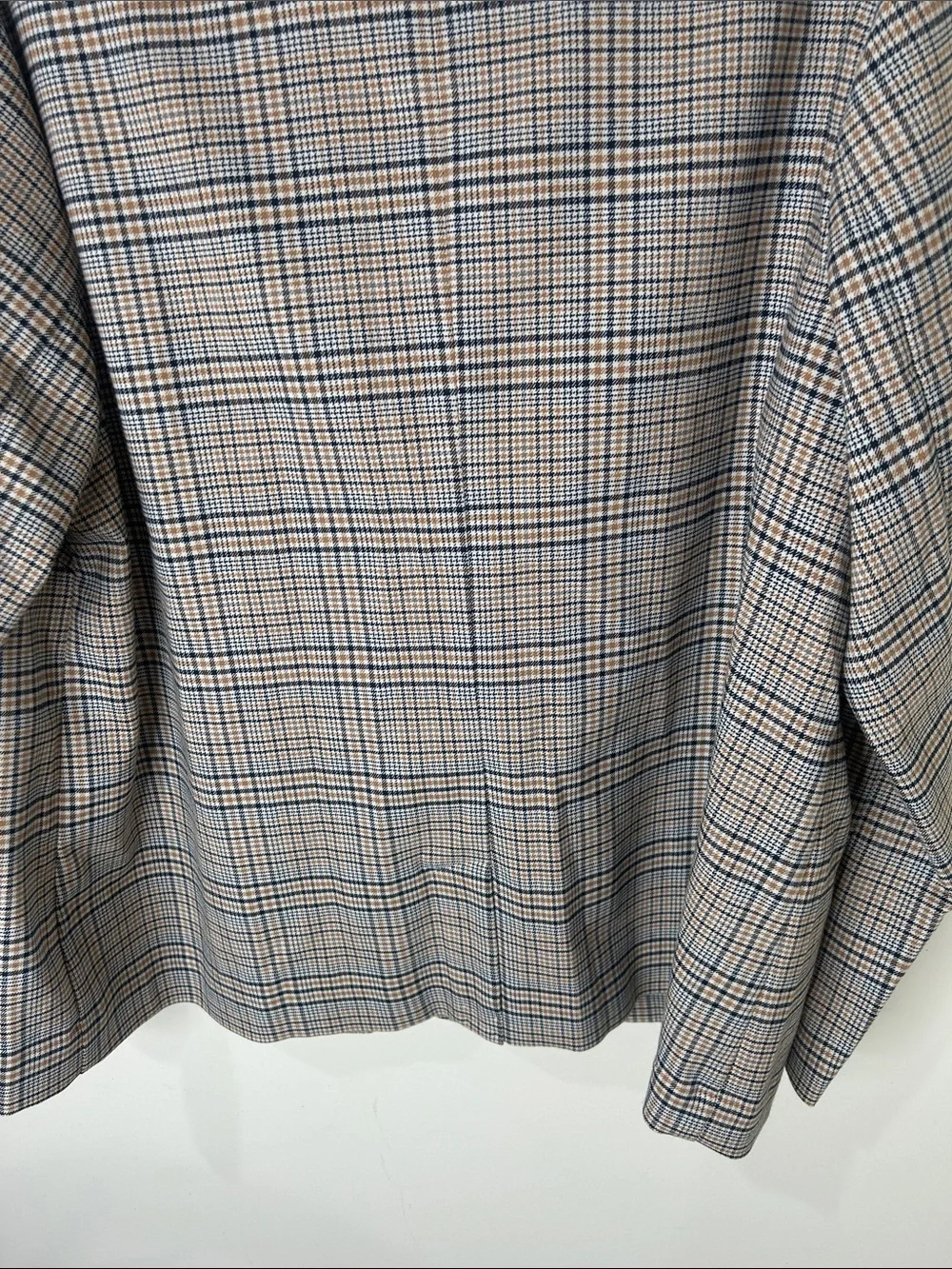 NWT J. JILL Brown Mendocino Houndstooth Plaid One Button Closure Blazer Size XL